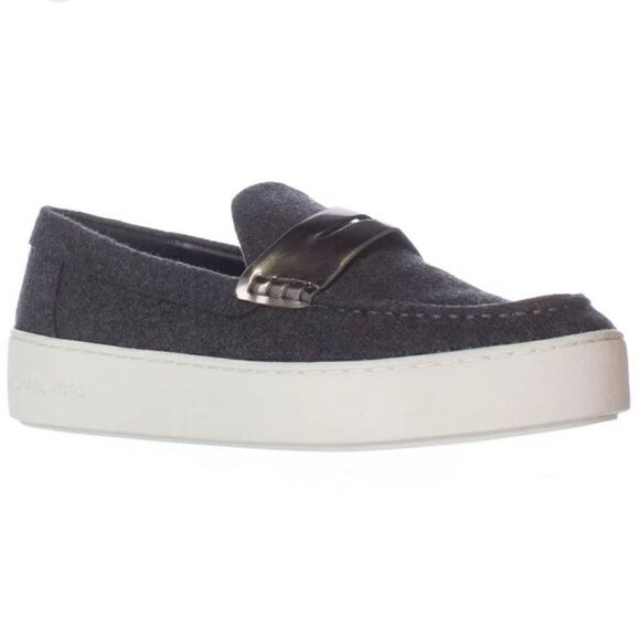 Michael Kors Poppy Slip on Wool Platform Loafers - Picture 1 of 15